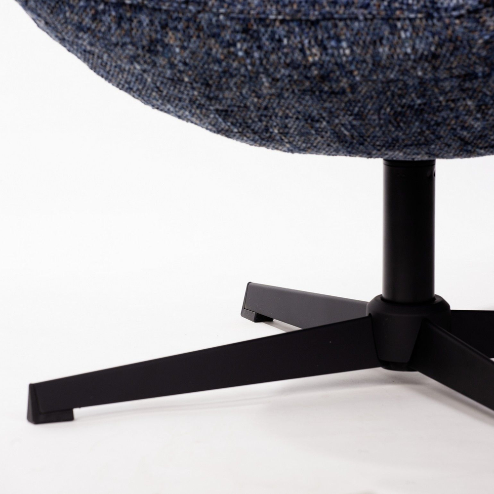 Кресло с кручением Mateo, букле биколорный синий