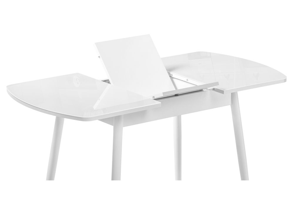 Стеклянный стол Калверт 94(126)х64х75 белый