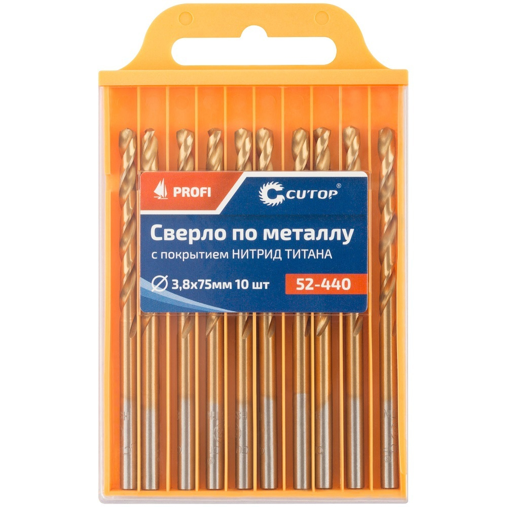 Сверло Cutop Profi 3,8*75 по металлу 10 шт   52-440