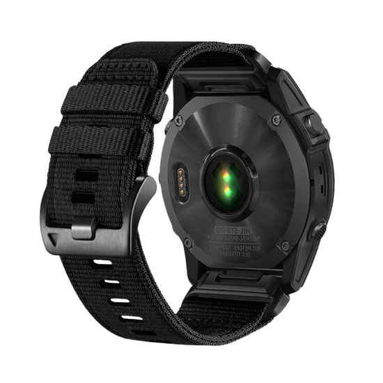 Ремешок QuickFit 22 мм для Garmin (циферблат 47мм) нейлоновый тактический (Черный)