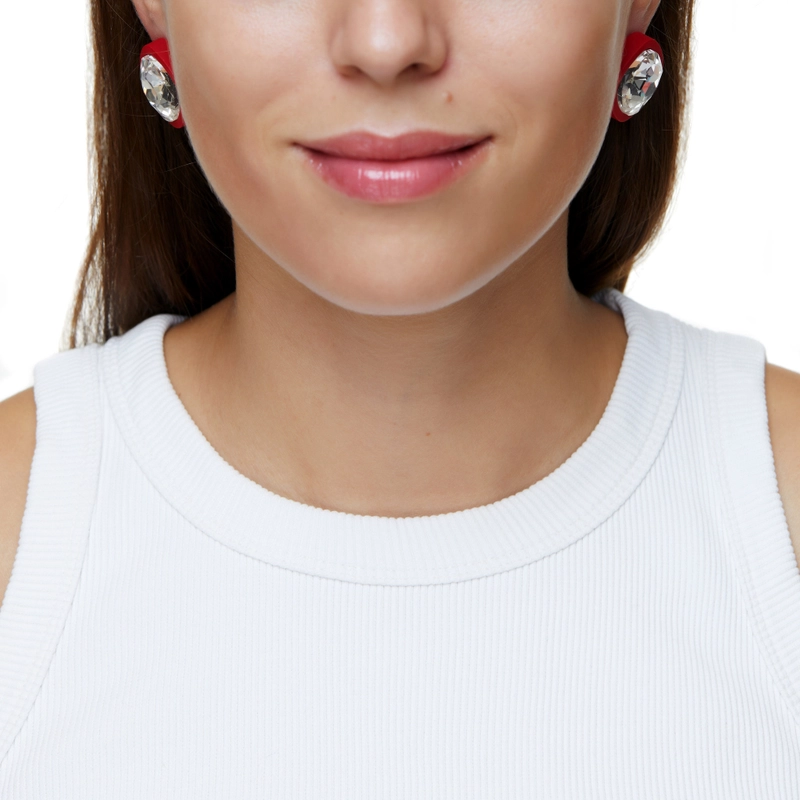 Серьги Красный Квадрат