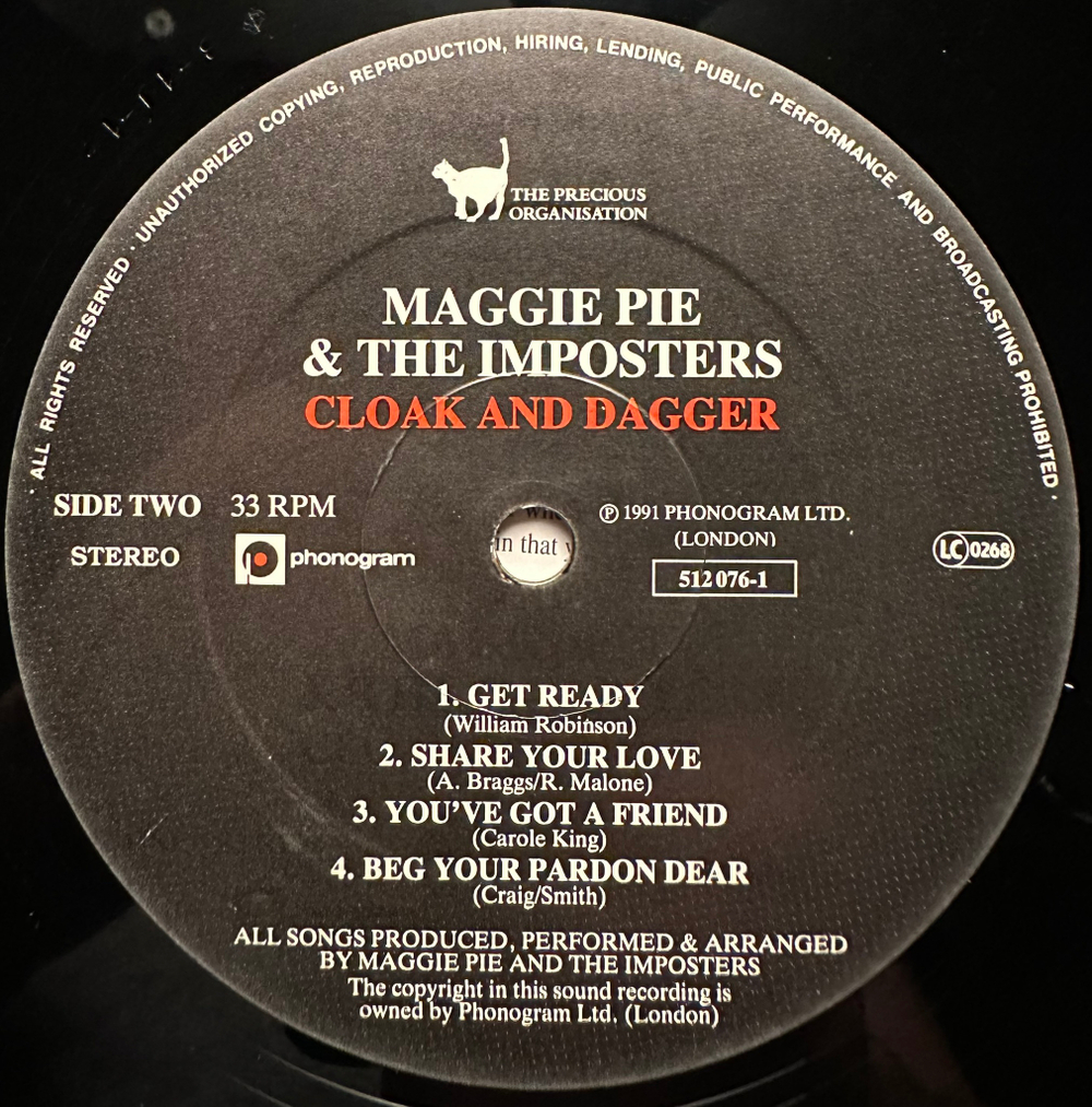 Maggie Pie & The Imposters - Cloak And Dagger (Англия 1992г.)