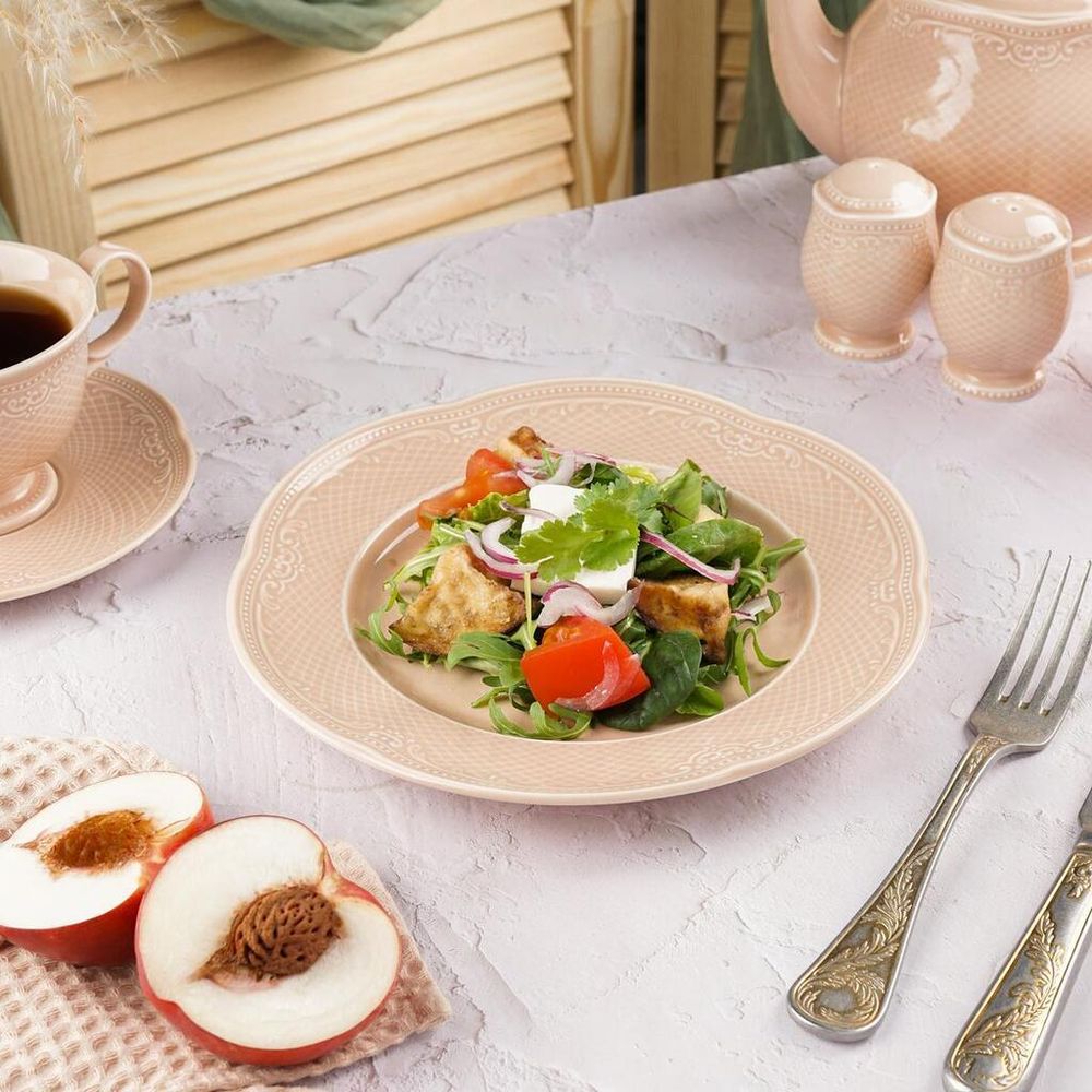 Тарелка d 23 см h2,3 см Aristocrat Peach Tea Noble [6]