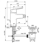 Смеситель для биде Ideal Standard CERAPLAN BD278AA