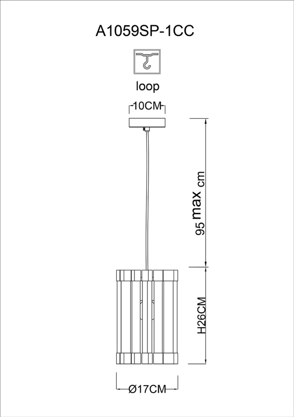 Подвесной светильник Arte Lamp CARAVAGGIO