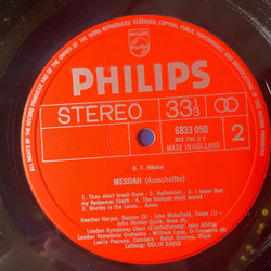 Винтажная виниловая пластинка LP Handel Гендель, London Symphony Orchestra / Colin Davis Highlights From Messiah Основные моменты из Мессии (Нидерланды 1974)