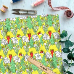 Ткань Ниагара Софт растительный орнамент