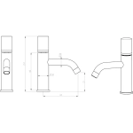 Смеситель для раковины Boheme Stick 121-BB.4 BLACK SPIRALE