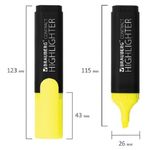 Выделитель текста 1-5мм, Brauberg Contract, лимонный