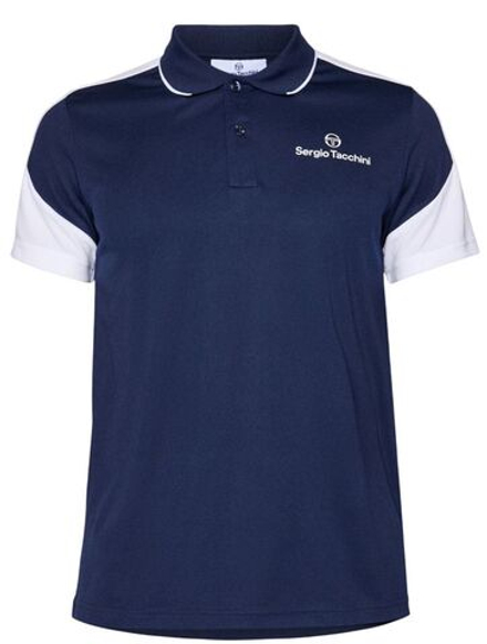 Мужское теннисное поло Sergio Tacchini Giardino Shirt - темно-синий/белый
