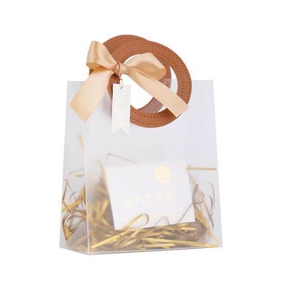 пакет с кожаными ручками , 22.5*20*10 см