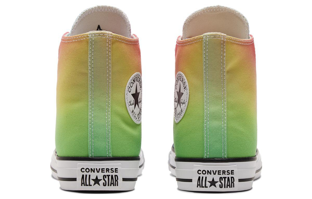 Converse All Star series trendy casual non-slip wear-resistant high-top canvas shoes for men and women with the same rainbow gradient color