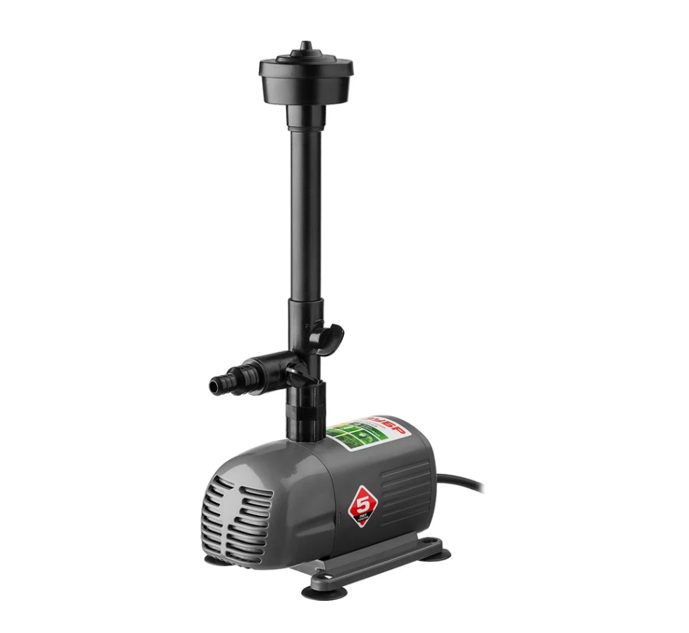 Насос фонтанный Зубр ЗНФЧ-33-2.5 [для чистой воды, напор 2,5 м, насадки: колокольчик, гейзер, каскад, 50 Вт, 33 л/мин]