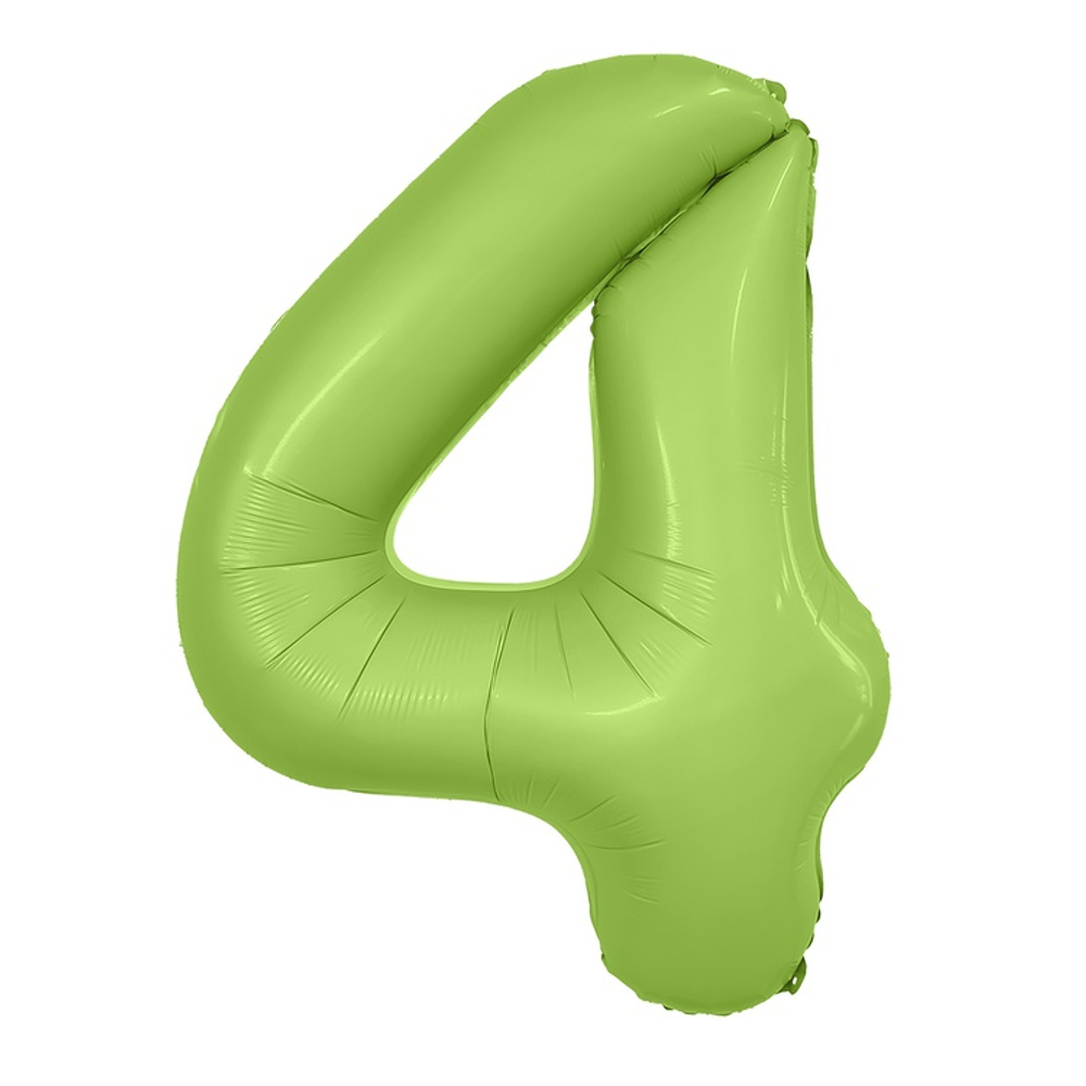 Шар фольгированный Цифра 4 101 см (Зеленый)