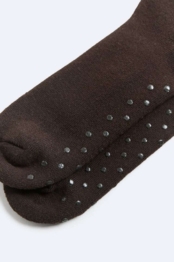 ZARA КОРОТКИЕ НЕСКОЛЬЗЯЩИЕ НОСКИ, КОРИЧНЕВЫЙ