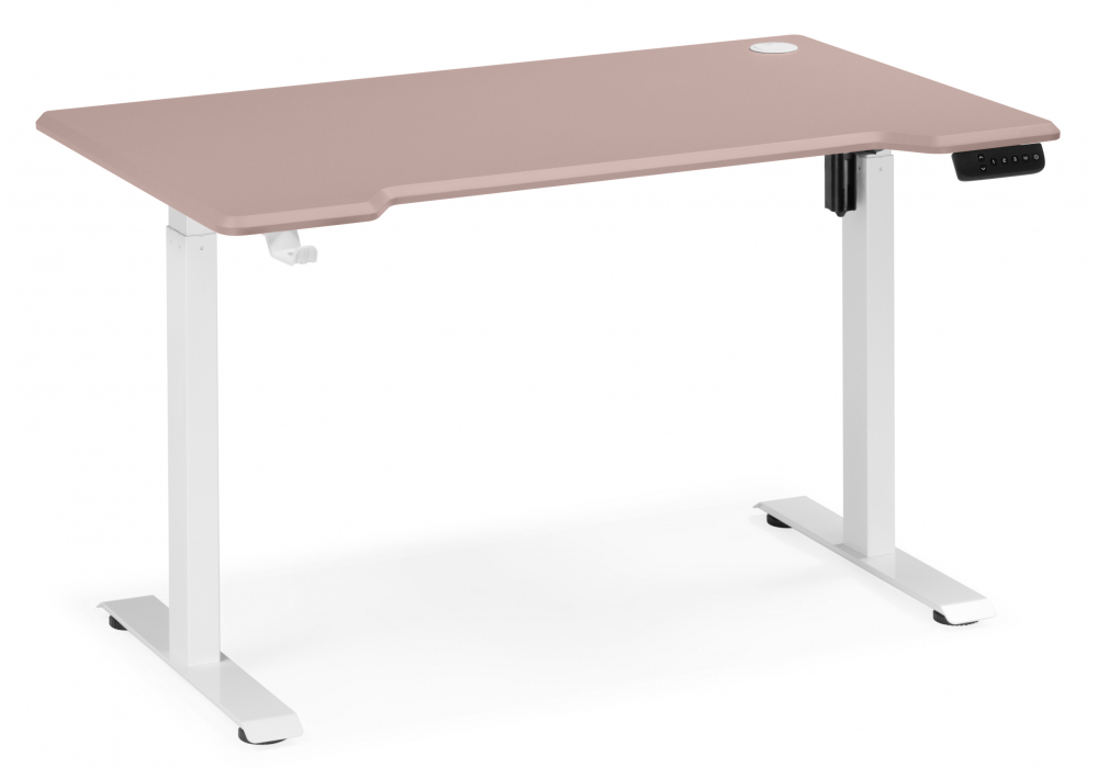 Компьютерный стол Woodville Маркос 140х80 розовый, белый, ножки белые