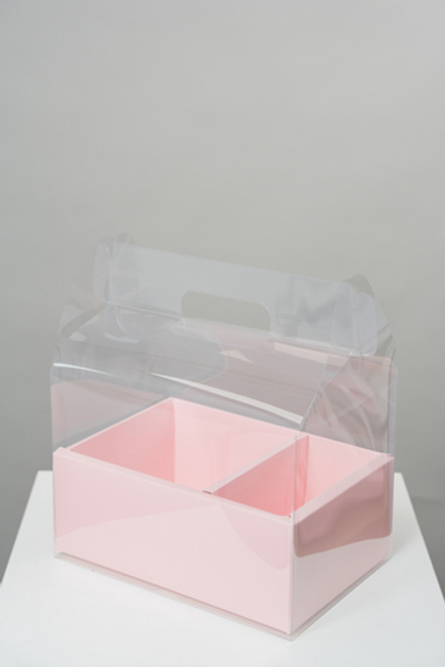 Коробка для цветов с прозрачным верхом flower box with pvc window 30*26.5*10cm