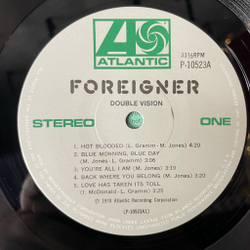 Винтажная виниловая пластинка LP Foreigner Double Vision (Japan 1978) (Obi) Blue Morning, Blue Day