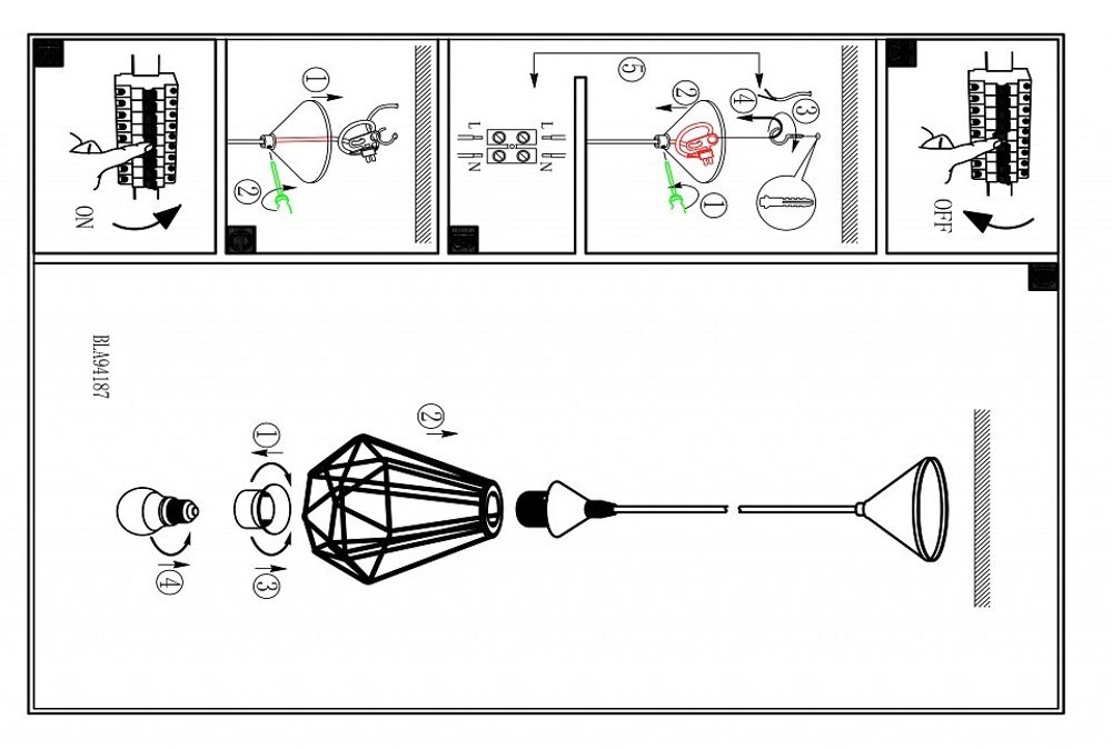 Подвесной светильник Eglo Tarbes 94187