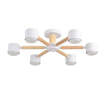 8306/6C COMFI белый, дерево/металл Светильник потолочный GX53 LED 6*7W 220V VUDI