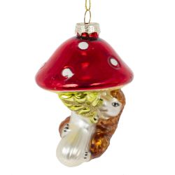 GAEM Украшение новогоднее "Гриб и ёж", L6,5 W6 H11 см