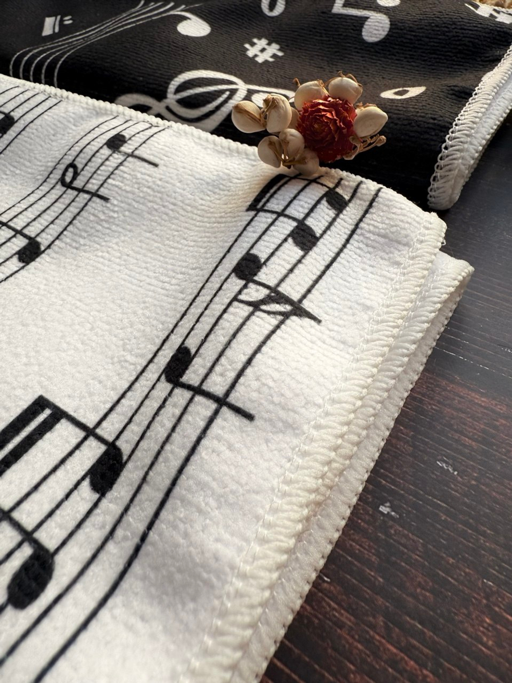 Набор кухонных полотенец "Музыкальные ноты"