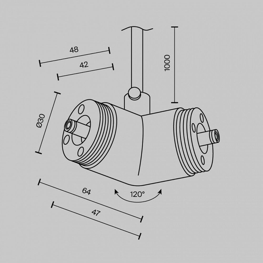 Токопровод угловой внутренний Maytoni  CA018LWC-P-B