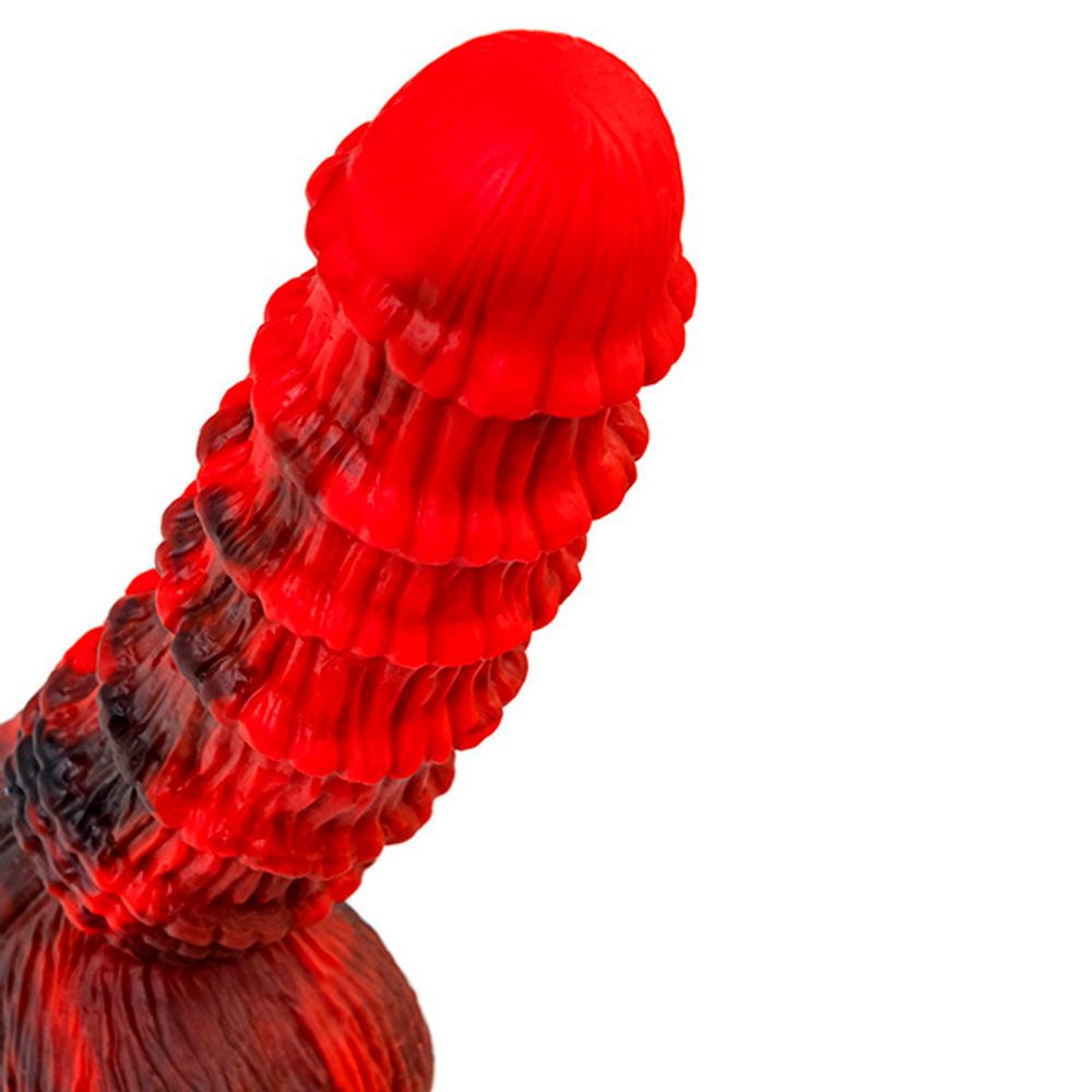 Силиконовый вибратор 27см ToyFa Black&Red Monster Tops 901021