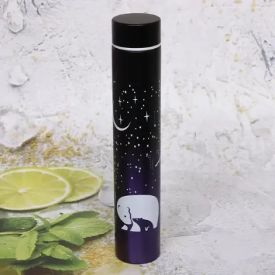 Термос металлический 280 мл «Северный Мишка» фиолетовый