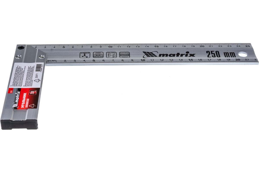 Литой алюминиевый угольник 250 мм MATRIX 32471