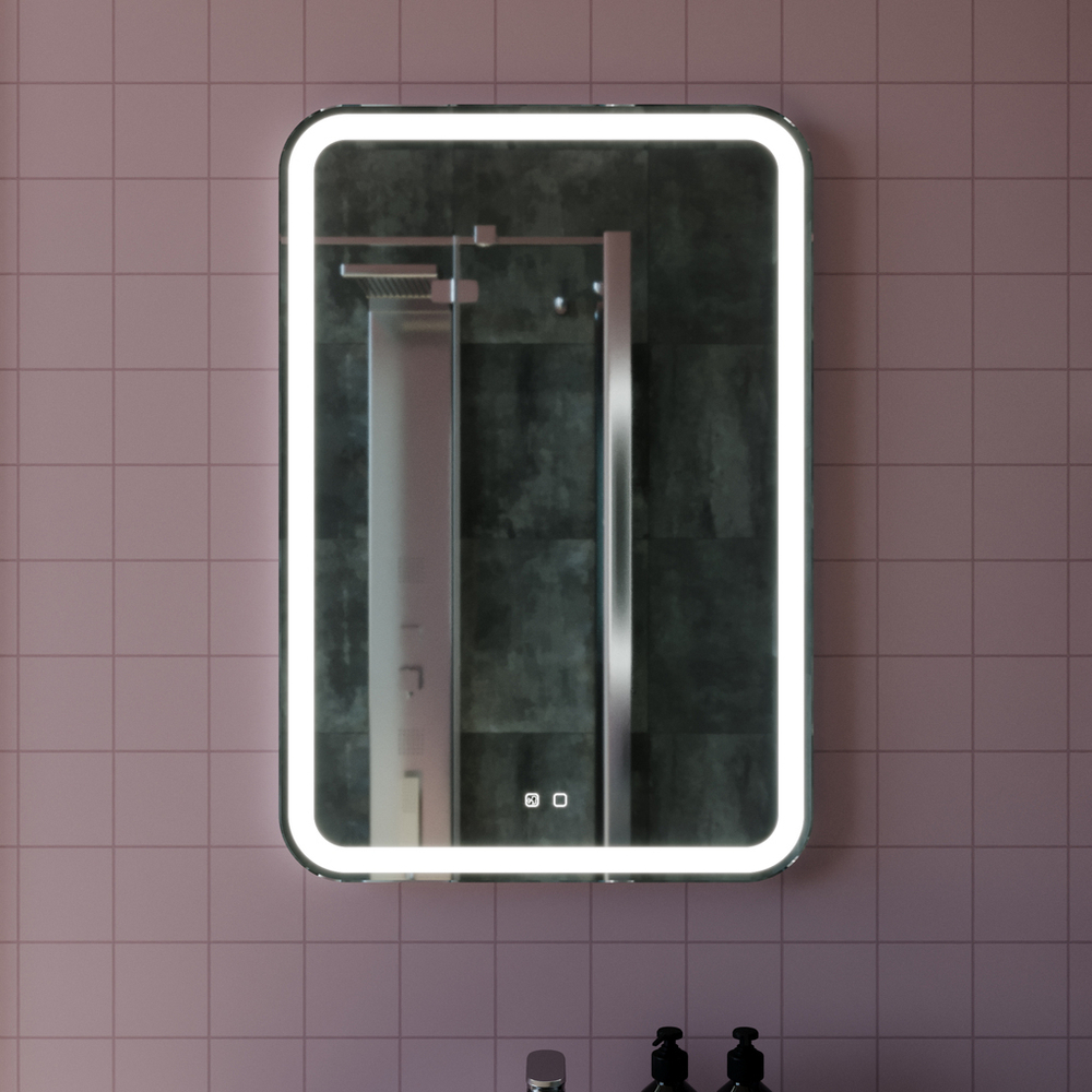 Зеркало MIXLINE "Мальта-VOICE"  550*800 (ШВ) сенсорный выключатель, управление голосом., подогрев