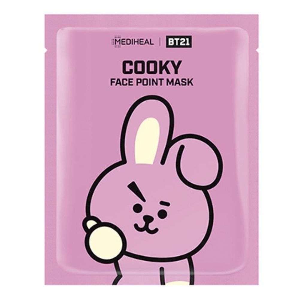 Mediheal Тканевая маска-стикеры с пептидами и церамидами &quot;Cooky&quot; BT21 Cooky face point mask