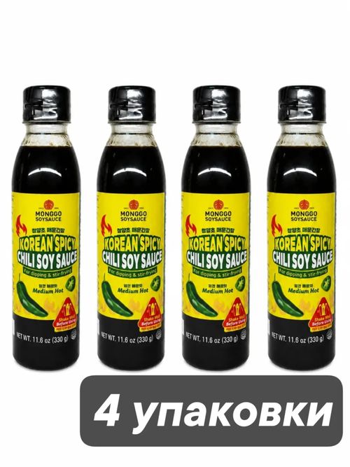 Соевый соус Manggo Korean Spicy среднеострый 330 мл x 4 шт