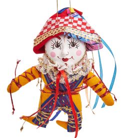РусКукла RK-452/1 Кукла подвесная «Пульчинелла»