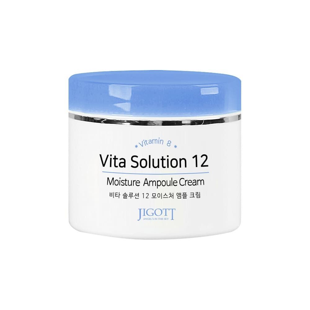 Крем для лица Jigott Vita Solution 12 Vitamin B8 Moisture Ampoule Cream увлажняющий ампульный 100 мл