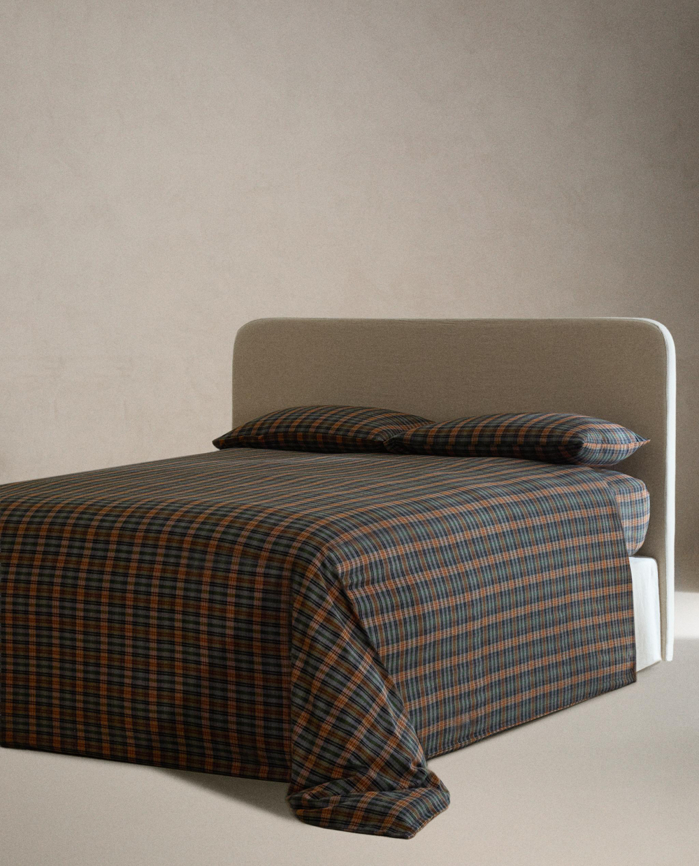 Zara Home - Простыня фланелевые клетчатые брюки, синий, 160х200х30 см