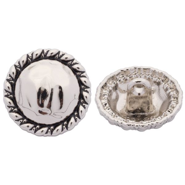 Пуговицы металл на ножке 28L=18 мм, Silver (серебристый), 10 шт, MP01