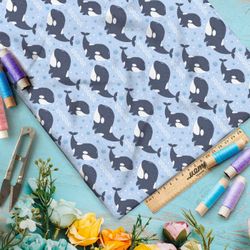 Ткань премиум Оксфорд 600D милые касатки