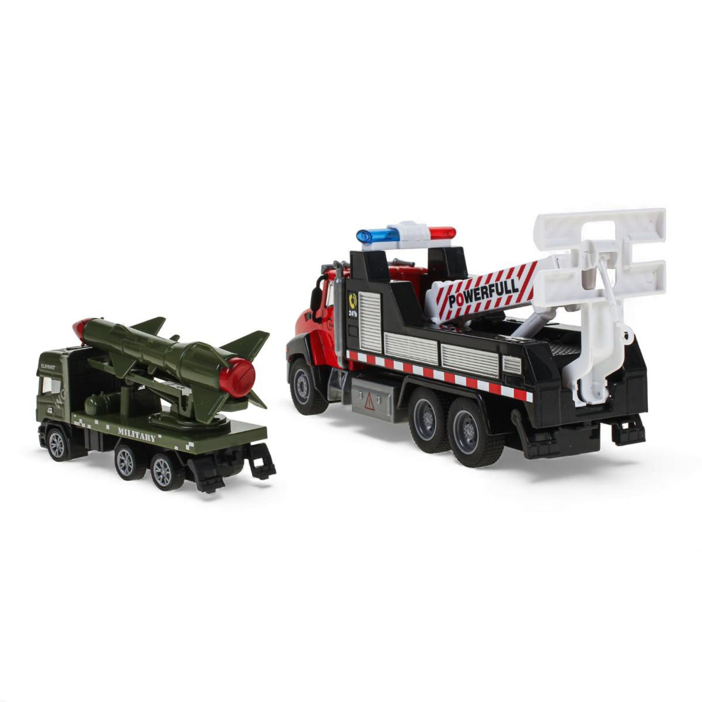 Автовоз 19*8*5,5см. + военная машинка, в ассорт. коробка W2213-19