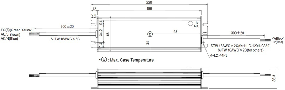 Драйвер светодиодный  Mean Well HLG-120H-C700A