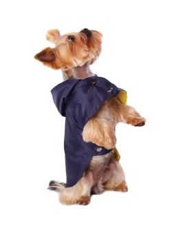 Дождевик для собак мелких и средних пород с капюшоном