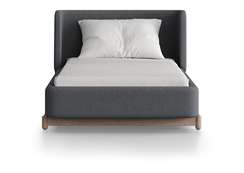 Кровать Basic спальное место 90*200 см (серый, твид)