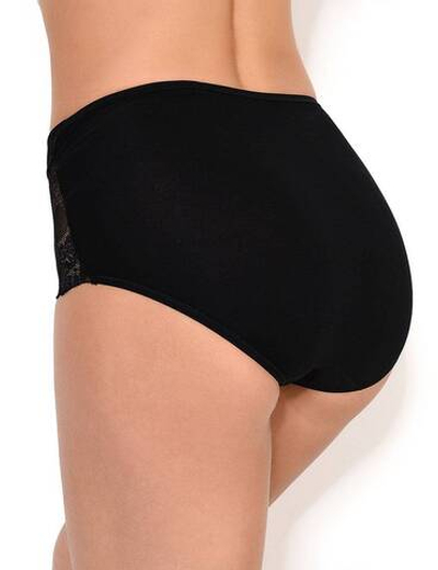 Высокие трусики Charm с кружевом (Размер: M) (Цвет: черный)