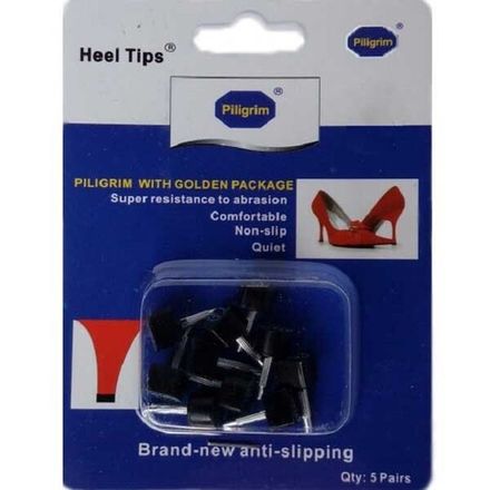 Набойки штучные Piligrim, 12х12х6мм, штырь 2,4мм, чёрный