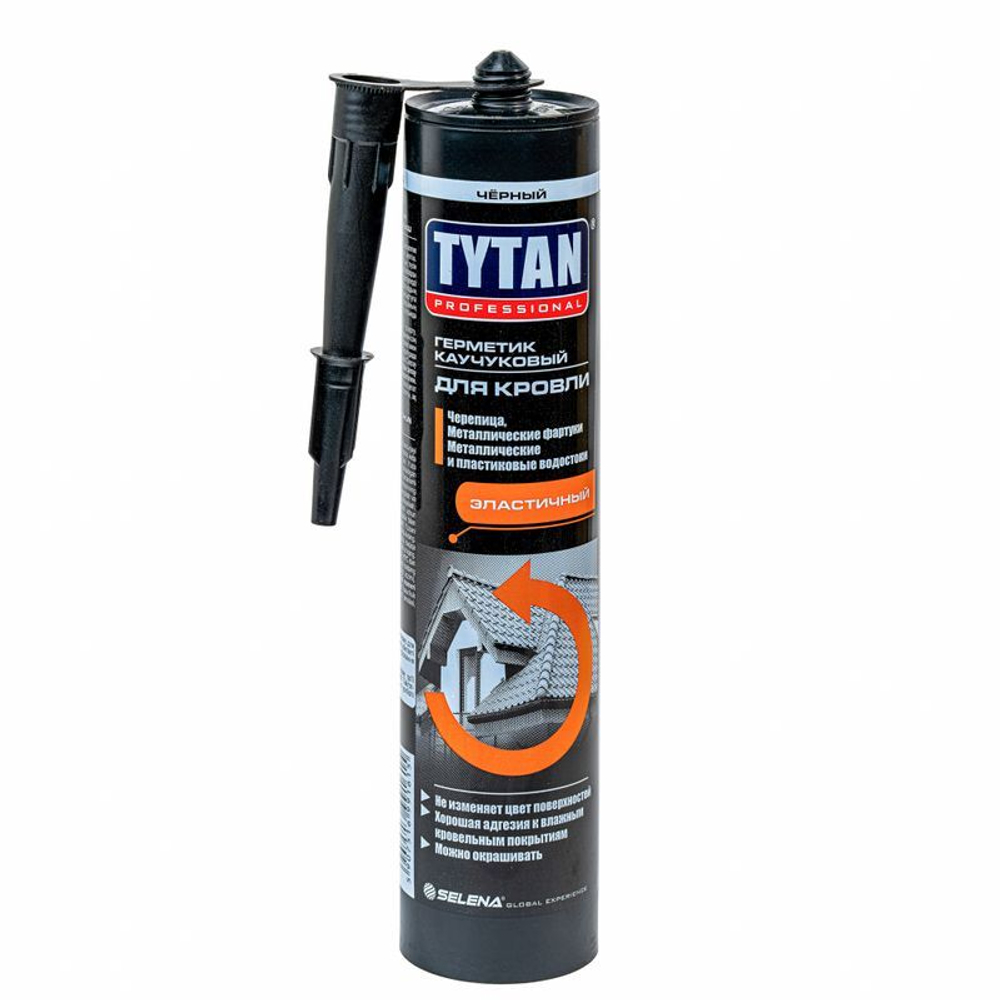 Герметик каучуковый для кровли Tytan Professional черный 310 мл
