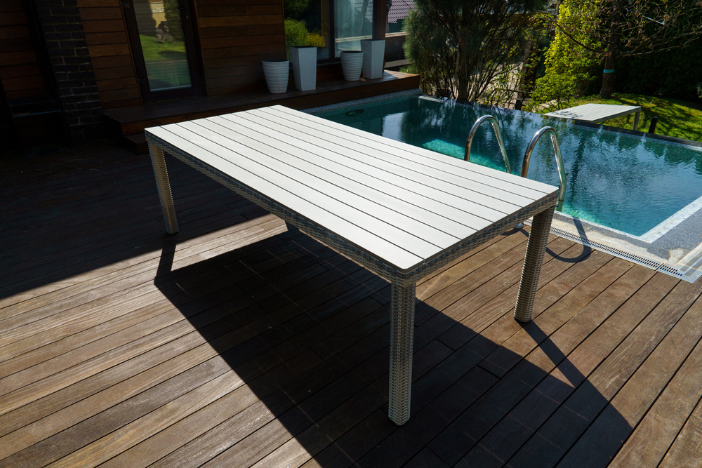 Обеденный стол  из искусственного ротанга ВЕНЕЦИЯ 230 (серый)