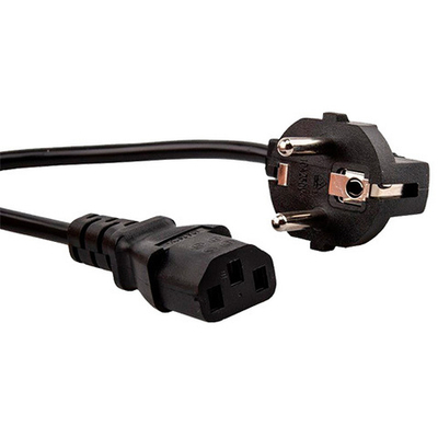 Кабель компьютер - розетка 220V ( угловая Евровилка) "VD"; 3G*0,75mm2 VCOM; CE021-CU0.75-5; 5,0м