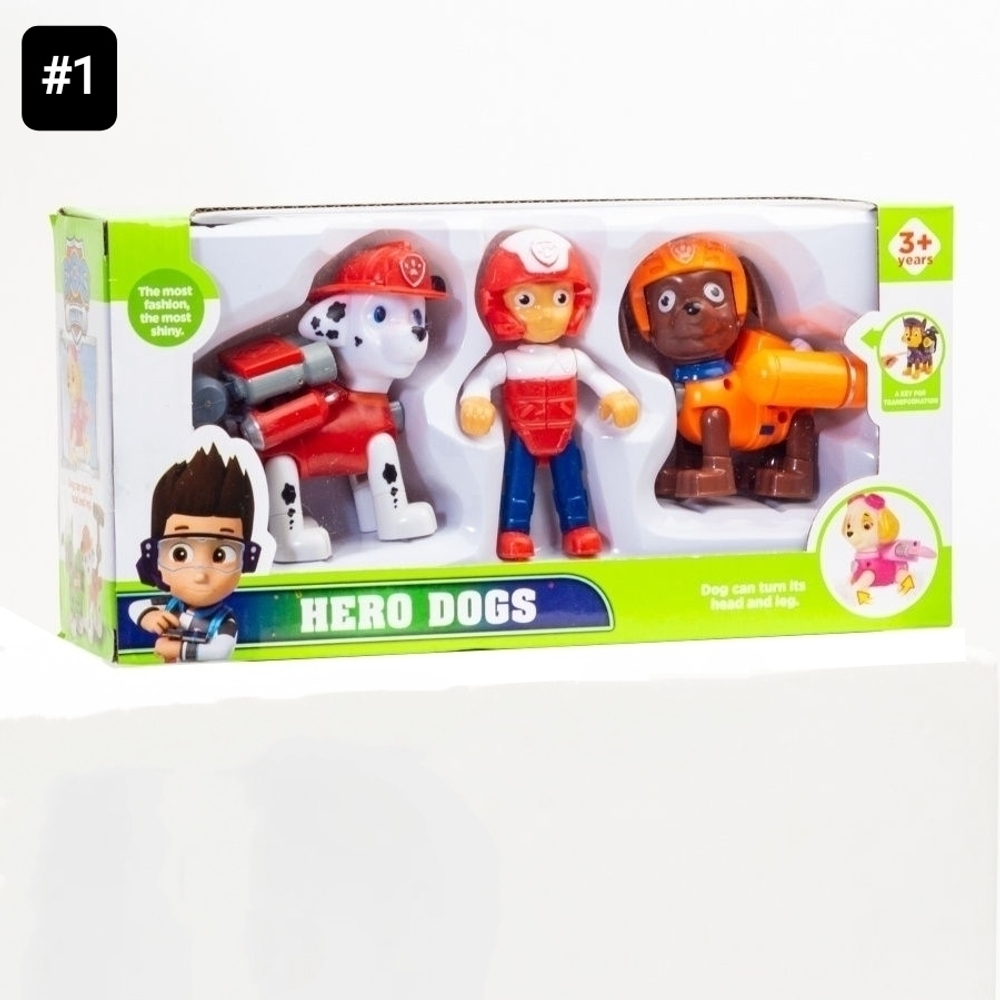 Игровой набор Щенячий патруль - Собака герой - "Hero Dogs", Dog SWAT, Paw Patrol Team Suite NO:7756, 3шт героя