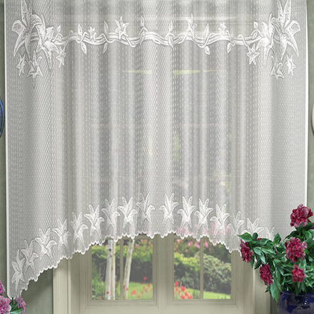 Занавеска "Л. А672Р", цвет белый, на шторной ленте, Беларусь.