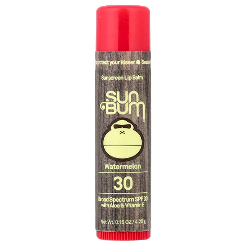 Sun Bum, Солнцезащитный бальзам для губ, SPF 30, арбуз, 4,25 г (0,15 унции)